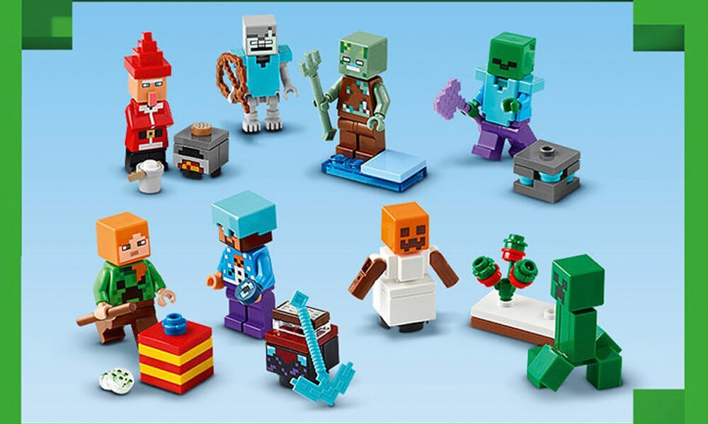 LEGO Minecraft adventskalender inhoud