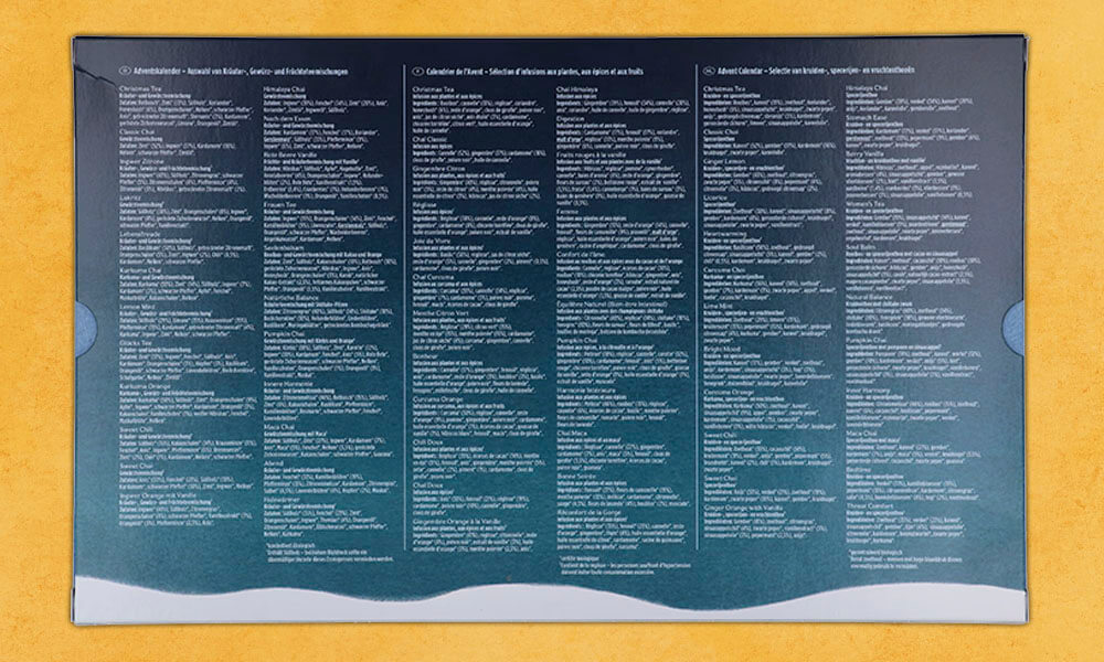 Yogi Tea advent inhoud