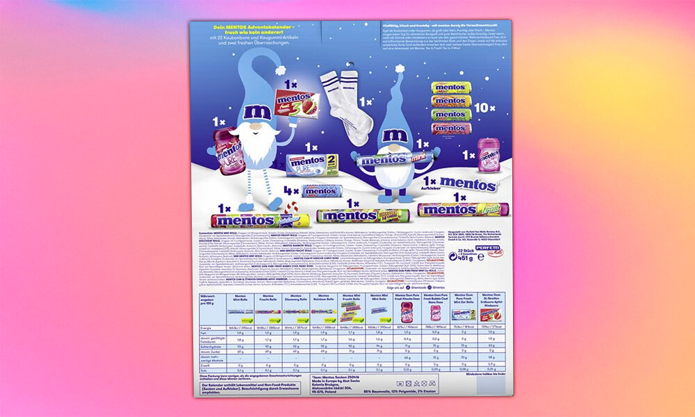 Adventskalender Mentos