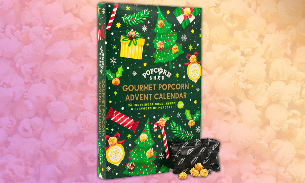 Vegan adventskalender popcorn