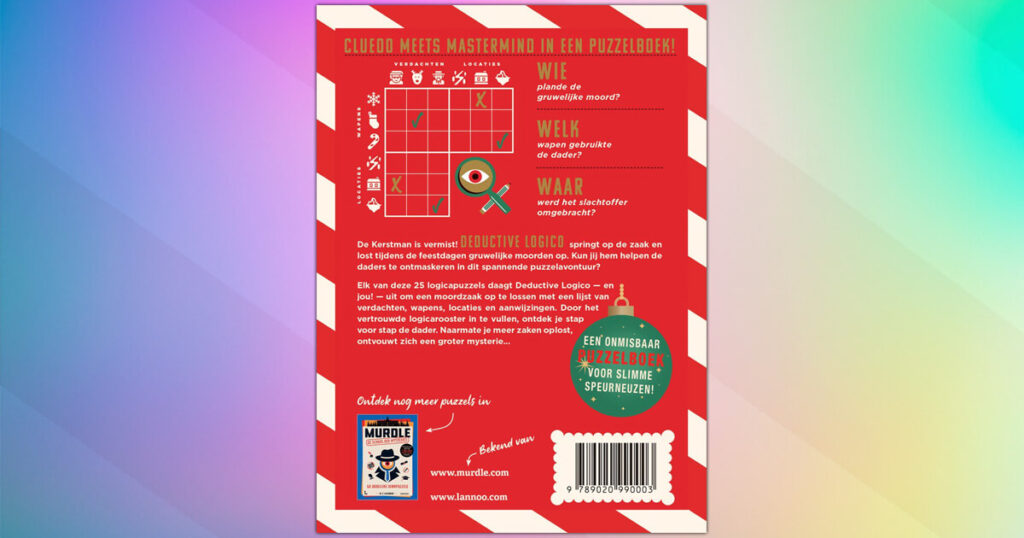 Adventskalender Murdle achterkant